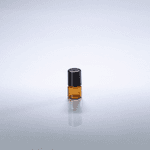 Frasco de Vidro Âmbar Roll-on Fino 01ml Preto