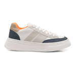 Tênis Masculino Estilo Street Sola Alta Confortável Laranja