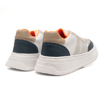 Tênis Masculino Estilo Street Sola Alta Confortável Laranja