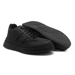 Tênis Masculino Estilo Street Sola Alta Confortável Preto Sola Preta
