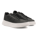 Tênis Masculino Estilo Street Sola Alta Confortável Preto Sola Branca