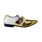 Sapato Masculino Em Couro Social Executivo Preto Veneza Collection Ouro Branco Ref: 415