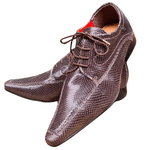 Sapato Masculino Italiano Em Couro Social Executivo - Marrom - Schamma Brown Ref: 1027