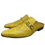 Babuche Masculino Em Couro Amarelo Croco Ref: BB1062 Outlet