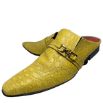 Babuche Masculino Em Couro Amarelo Croco Ref: BB1062 Outlet