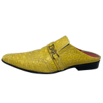 Babuche Masculino Em Couro Amarelo Croco Ref: BB1062 Outlet