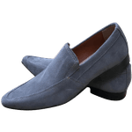 Mocassim Masculino Italiano em Couro - Nobuk Cynar - Cinza Ref: 1127