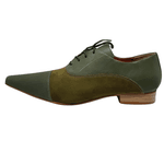 Sapato Masculino Italiano Oxford Em Couro Verde Militar Ref: D116