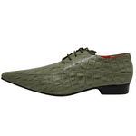 Sapato Masculino Italiano Executivo em Couro Alligator Verde Ref: D137 