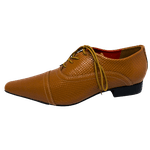 Sapato Masculino Italiano Social Executivo em Couro Marrom Serpente Ref: D259 Outlet