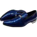 Mocassim Masculino TRS - Strass Azul Royal Salto 2cm