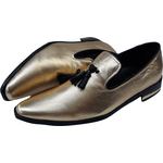 Mocassim Masculino Italiano em Couro Dourado Golden Ref: 3024