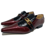 Sapato Masculino Em Couro Social Executivo Vermelho Crocored Veneza Collection Ref: 7053 Outlet