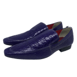 Mocassim Masculino Italiano Em Couro Croko Roxo Ref: D559