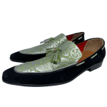 Mocassim em Couro Luxury 3D Verde Metalizado Summer Ref D581