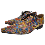 Sapato Masculino Italiano Em Couro Floral Collors Ref: D696