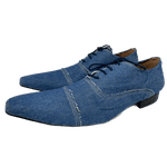 Sapato Masculino Italiano Em Jeans Azul Brenn Ref: 699