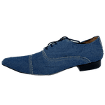 Sapato Masculino Italiano Em Jeans Azul Brenn Ref: 699