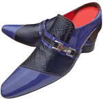 Mule Masculino Em Couro - Babuche - Blue Black - Ref: 701