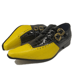 Sapato Masculino Italiano Em Couro Amarelo Hayek Ref: 7094 Amarelo