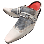 Mule Masculino Em Couro - Babuche - Grey White - Ref: 737