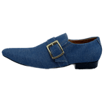 Sapato Masculino Italiano Em Brim Jeans Lavado Ref: D740 - Outlet