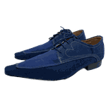 Sapato Masculino Italiano Em Brim Jeans Indigo Ref: D741