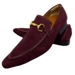 Sapato Masculino Italiano Em Couro Bordô Mocassim Ref: D934