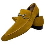 Sapato Masculino Italiano Em Couro Amarelo Mocassim Ref: D935