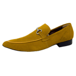 Sapato Masculino Italiano Em Couro Amarelo Mocassim Ref: D935