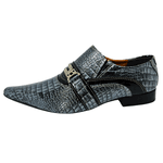 Sapato Masculino Italiano Em Couro Guiness Prata Ref: 1144 - Outlet