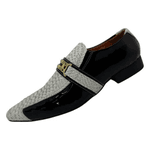 Sapato Masculino Social Em Couro Preto E Branco Ref: 945