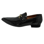Mocassim Masculino Em Couro Preto Pontilhado Brilho Star Gold Ref: D948