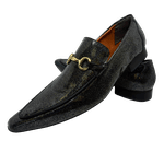 Mocassim Masculino Em Couro Preto Pontilhado Brilho Star Gold Ref: D948