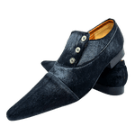 Sapato Masculino Italiano Em Couro Bovino Pêlo Preto Natural Ref: D955