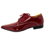 Sapato Masculino Italiano Em Couro Vinho Envernizado Luxury Ref: D957 Outlet