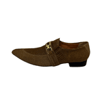 Sapato Masculino Social Marrom Escamado Fivela Dourada Ref: 967 