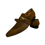 Sapato Masculino Social Marrom Escamado Fivela Dourada Ref: 967 