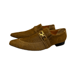 Sapato Masculino Social Marrom Escamado Fivela Dourada Ref: 967 