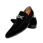 Sapato Masculino Italiano Couro Preto Camurça Ref: 979
