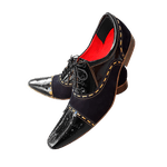 Sapato Masculino Italiano Em Couro Melody Preto Ref: 500 Preto