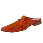 Babuche Masculino Dubai em Couro Social Executivo em Couro - Laranja - Bowie Ref: 1005 Laranja
