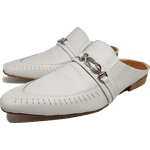 Babuche Masculino Em Couro Social Executivo Branco Book Dubai Collection Ref: 1013 Branco