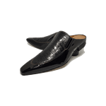 Babuche Masculino Italiano em Couro Social Executivo em Couro - Preto - Jivago Ref: 1015 - Outlet