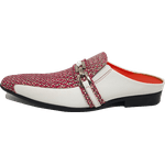 Babuche Masculino Dubai em Couro Social Executivo em Couro - Vermelho - Sidney Ref: 1026 Vermelho