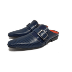 Babuche Masculino Dubai em Couro Social Executivo em Couro - Azul - Wilde Ref: 1027 Azul