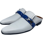 Babuche Masculino Em Couro Social Executivo Branco Maori Dubai Collection Ref: 1028 Branco