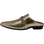 Babuche Masculino Italiano Em Couro Social Executivo Dourado Glory Ref: 1035 Dourado