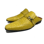 Babuche Masculino Italiano Em Couro Social Executivo Amarelo Sea Ref: 1036 Outlet