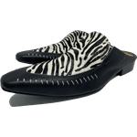 Babuche Masculino Italiano em Couro Social Executivo em Couro - Preto - Zebra Ref: 1038 Preto